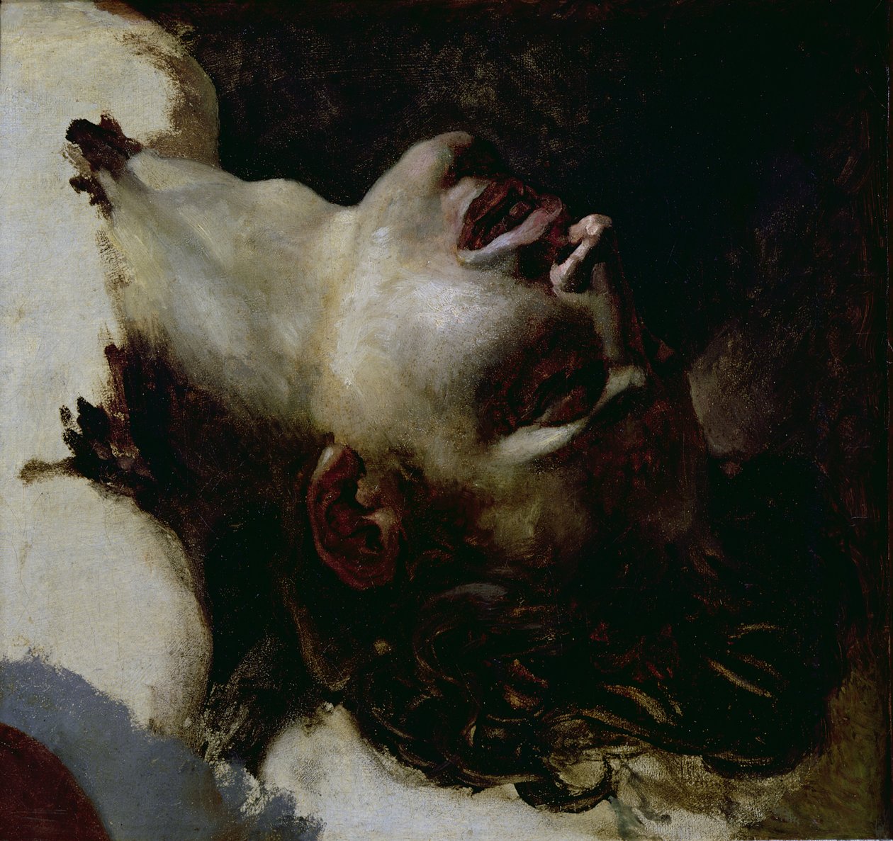 Kuolleen nuoren miehen pää, ennen 1819 tekijältä Theodore Gericault