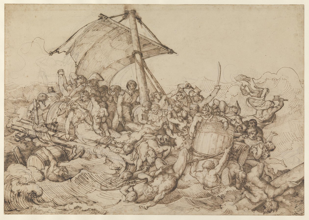 Lautta, jolla fregatti ”De Médusa”n haaksirikkoutuneet olivat tekijältä Theodore Gericault