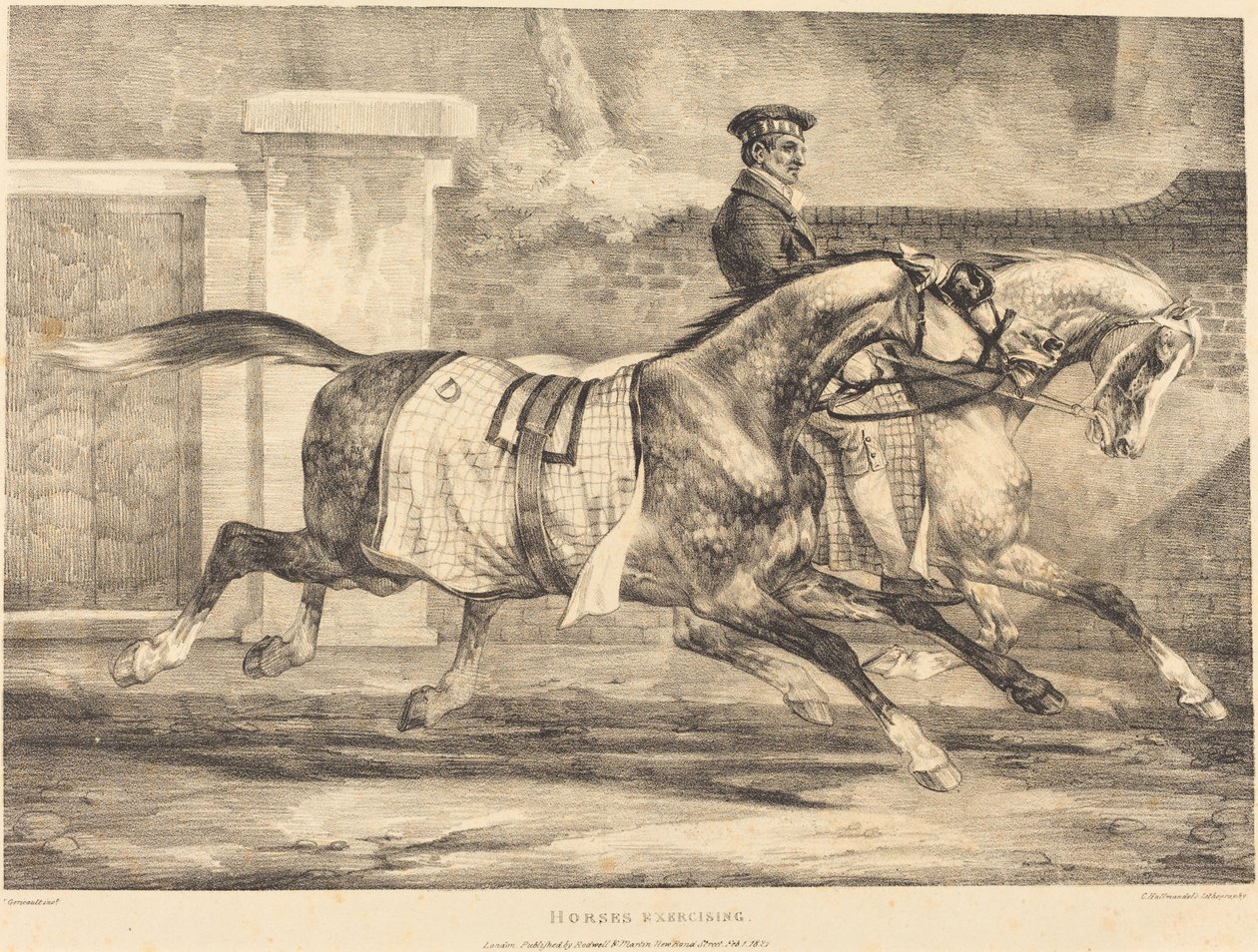 Hevosten harjoittelua tekijältä Theodore Gericault
