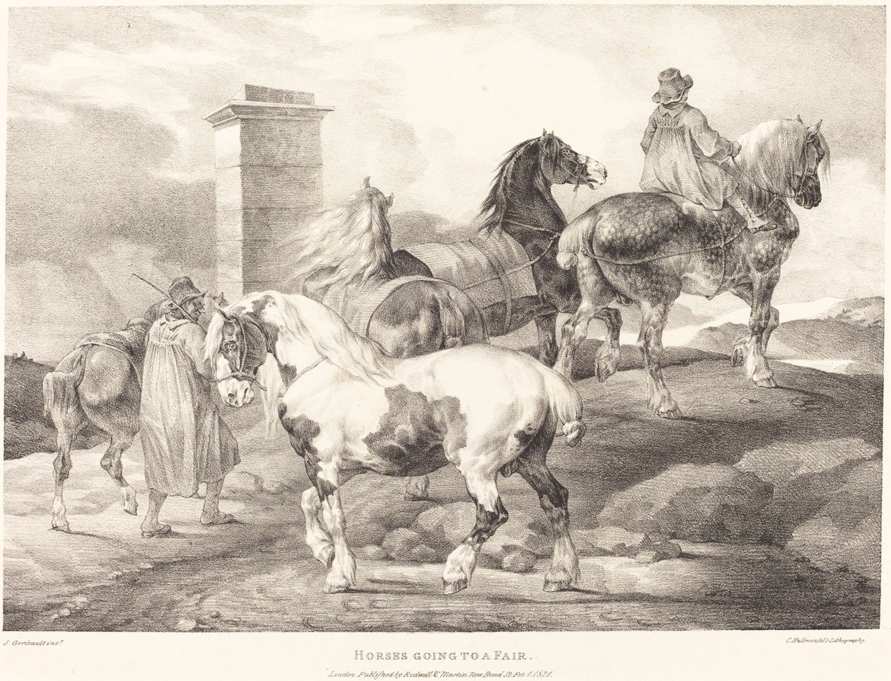 Hevoset menossa messuille tekijältä Theodore Gericault