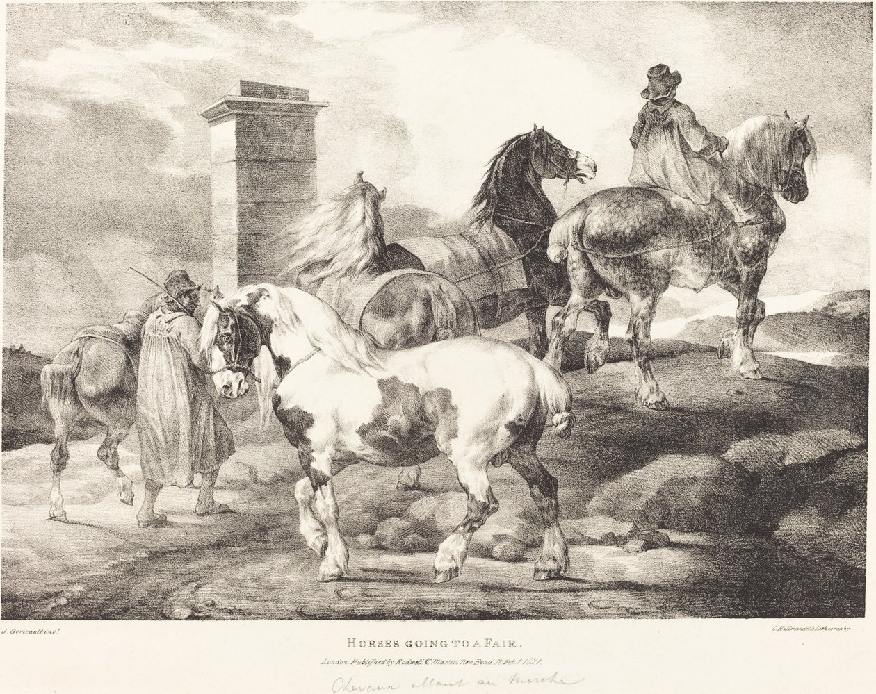 Hevoset menossa messuille tekijältä Theodore Gericault