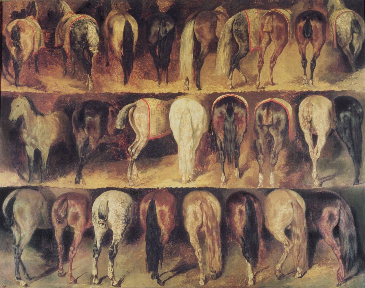 Hevosten takaraajat tekijältä Theodore Gericault