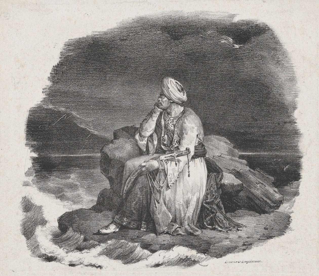 Unelmoin hänestä kaatuvissa aalloissa, 1818. tekijältä Theodore Gericault
