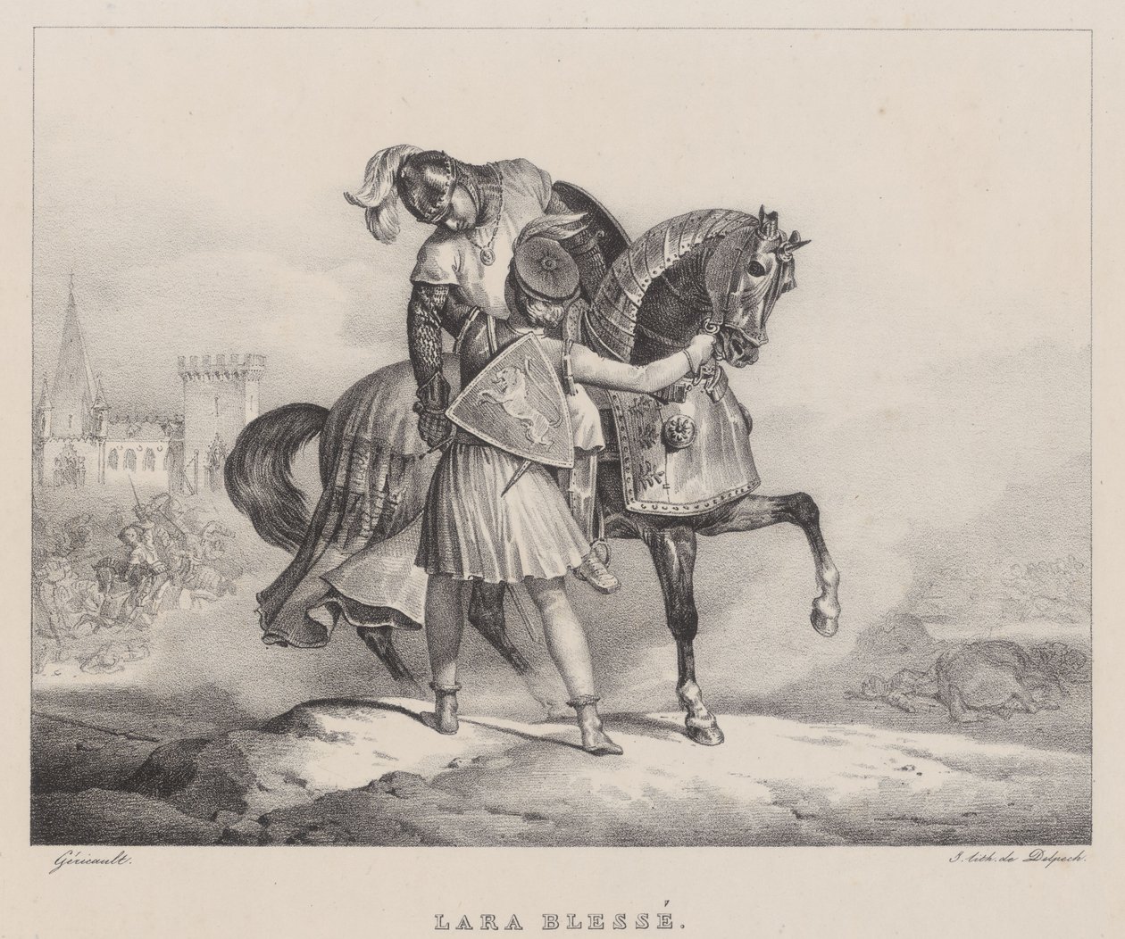 Lara loukkaantunut (Lara Wounded) tekijältä Theodore Gericault