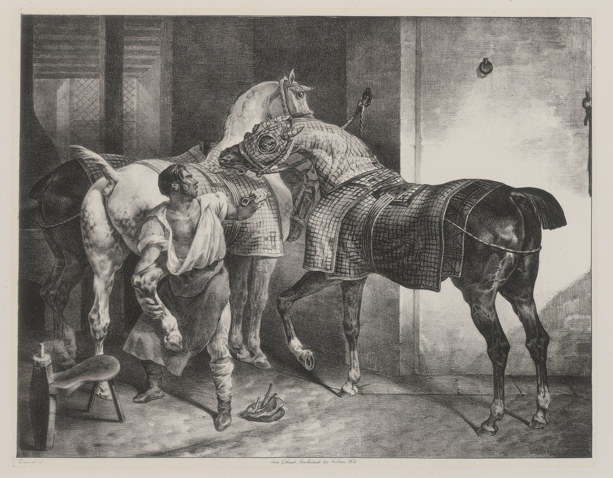 Englantilainen kengittäjä (The English Farrier) tekijältä Theodore Gericault