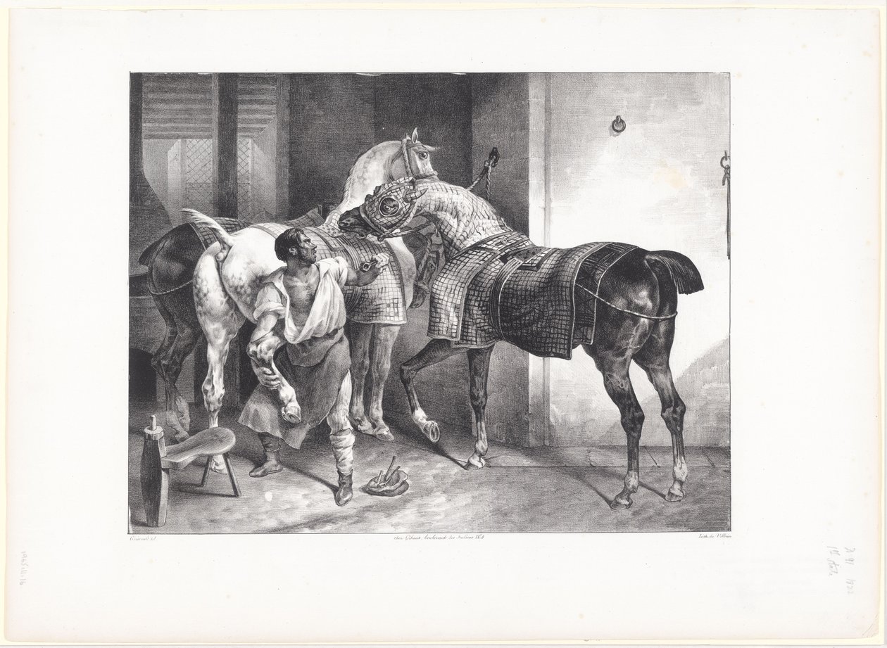 Englantilainen kengittäjä (The English Farrier) tekijältä Theodore Gericault