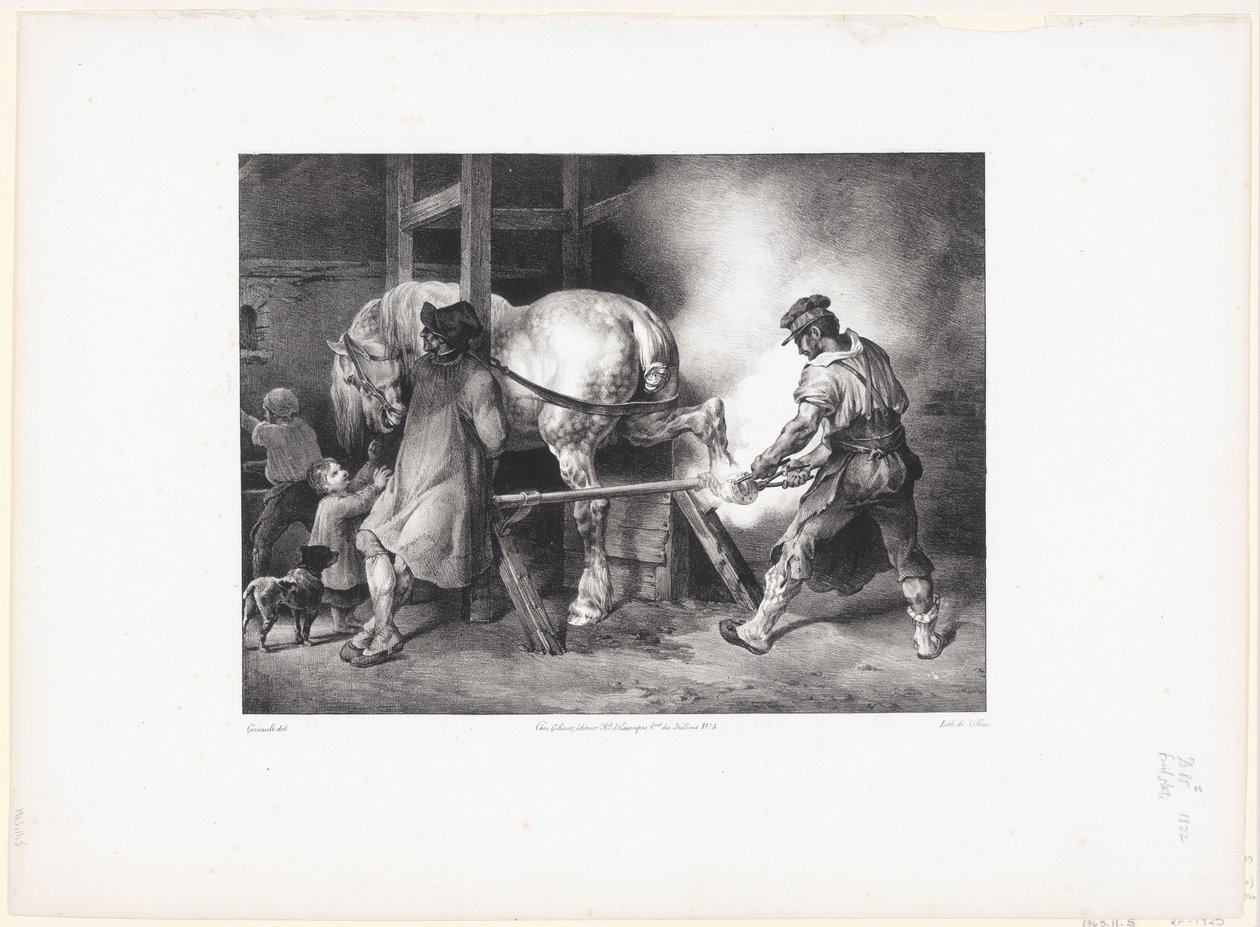 Le Maréchal flamand (Flaamilainen seppä) tekijältä Theodore Gericault