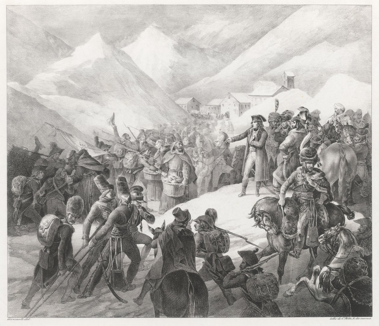 Mont Saint-Bernardin ylitys (Crossing of Mount Saint Bernard) tekijältä Theodore Gericault