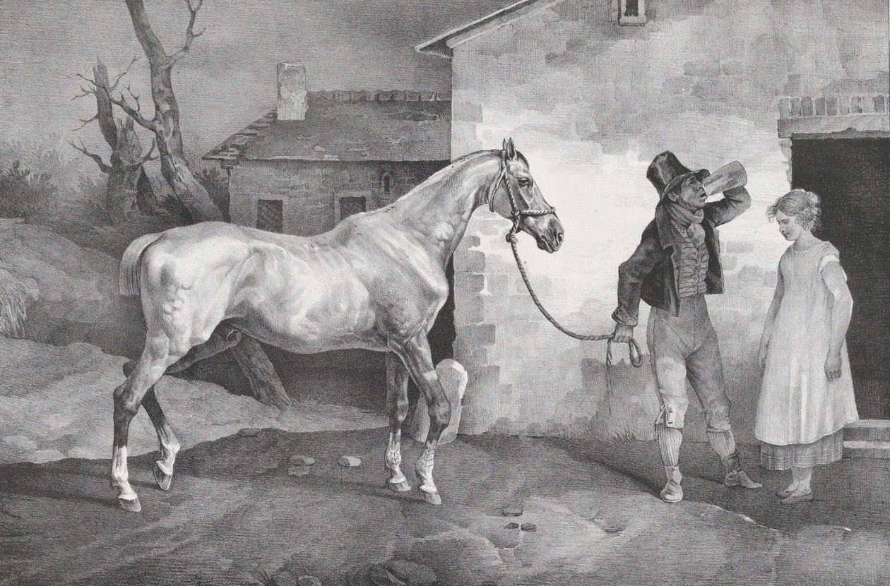 Vanha hevonen majatalon ovella, 1822. tekijältä Theodore Gericault