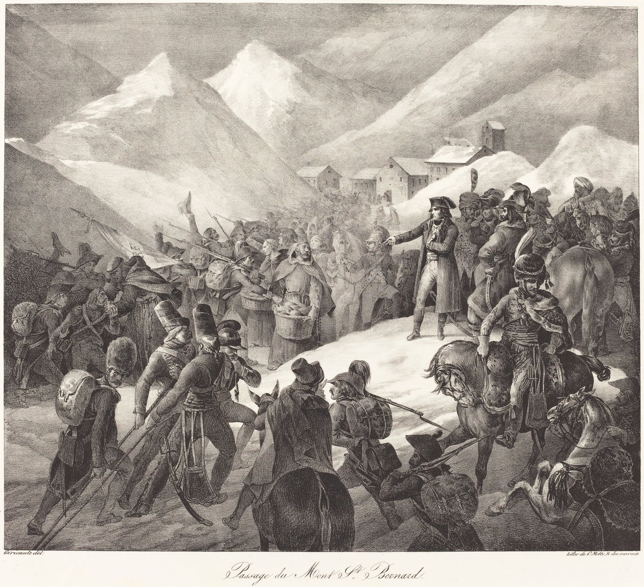 Passage du Mont St. Bernard (Napoleonin armeija ylittää St. Bernardin solan) tekijältä Theodore Gericault