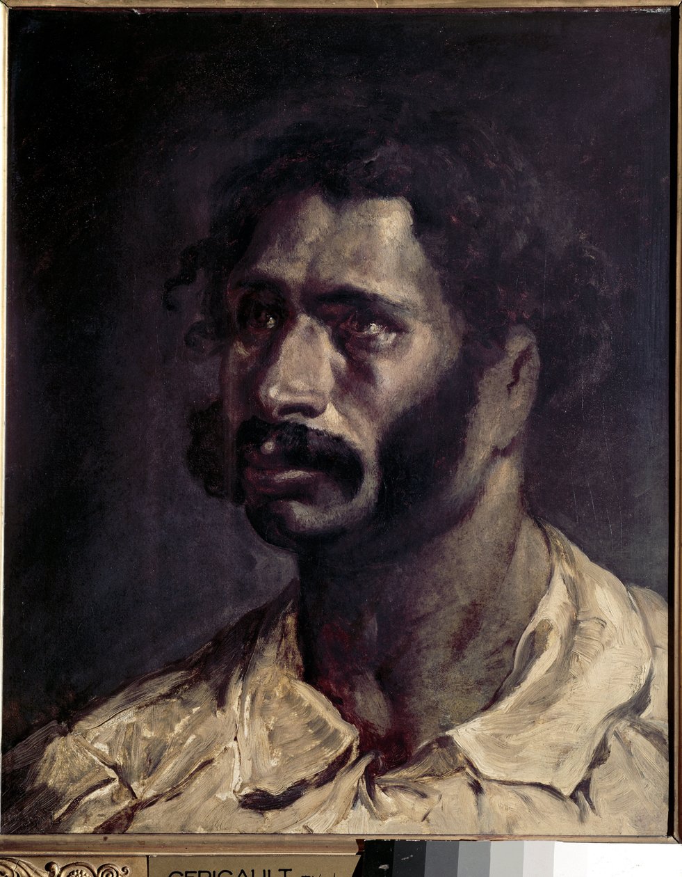 Miehen muotokuva (oletettu Meduksen puusepistä) öljy kankaalle tekijältä Theodore Gericault