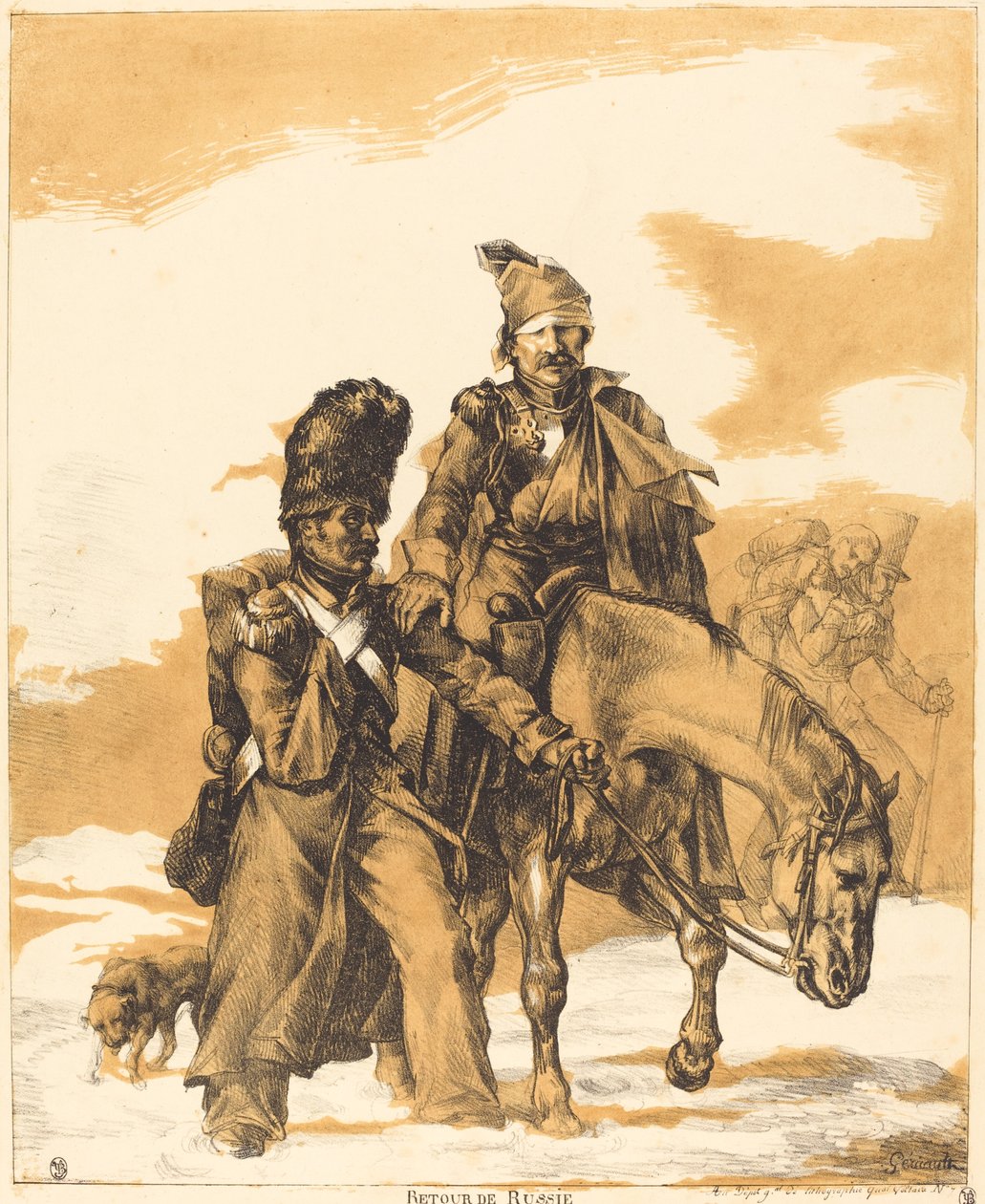 Vetäytyä Venäjältä tekijältä Theodore Gericault