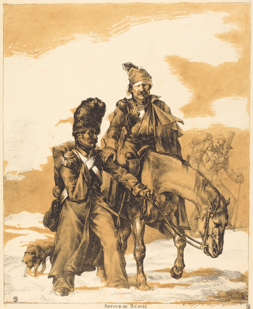 Retreat from Russia (Paluu Venäjältä) tekijältä Theodore Gericault