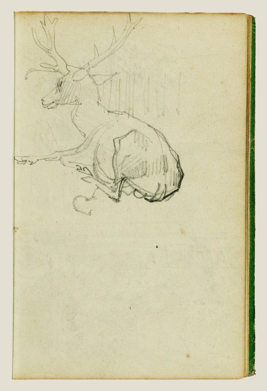 Istuva hirvi tekijältä Theodore Gericault