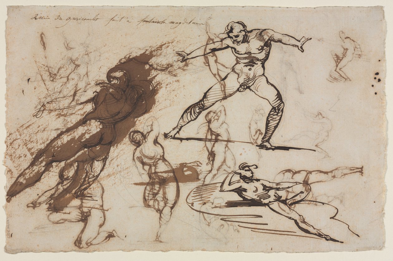 Luonnosarkki (suoraan) tekijältä Theodore Gericault