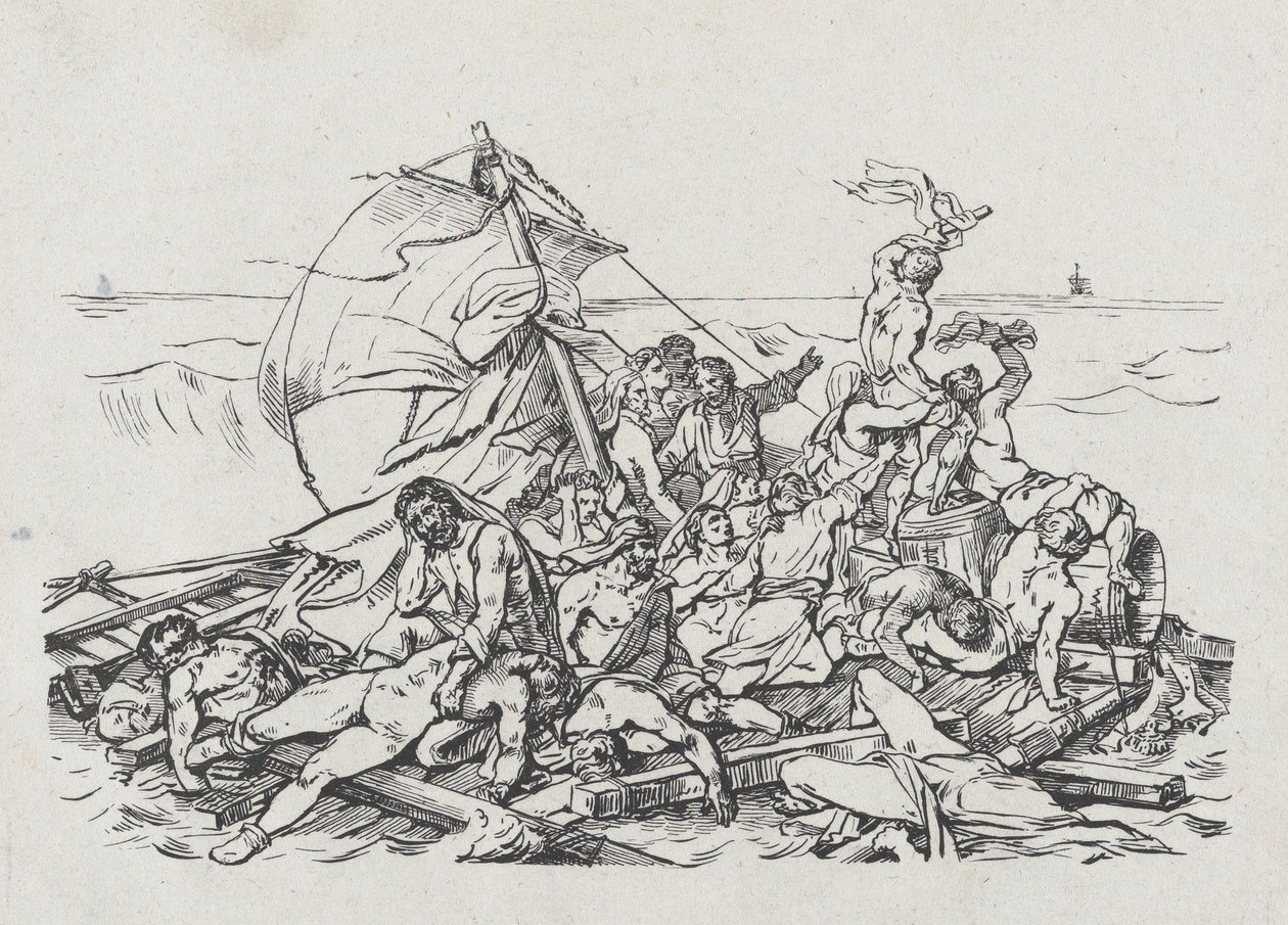 Meduse-laivan haaksirikko, 1820 tekijältä Theodore Gericault