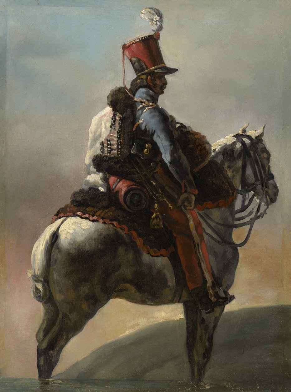 Tutkimus "Husaarien trumpetin" jälkeen, n.1815?-27 tekijältä Theodore Gericault