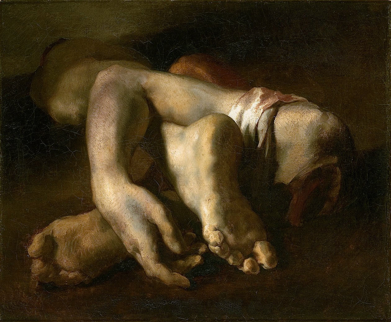 Jalkojen ja käsien tutkimus, n.1818-19. tekijältä Theodore Gericault