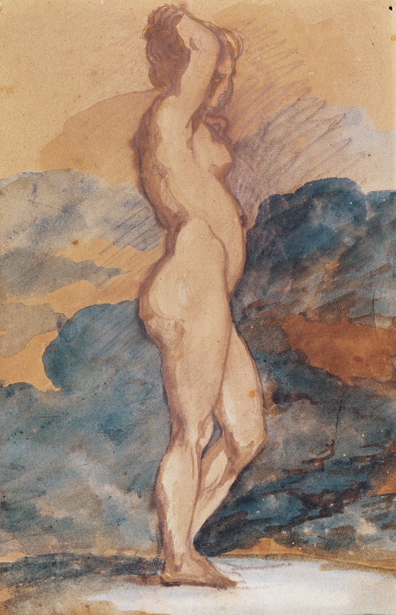 Tutkimus alaston nainen tekijältä Theodore Gericault