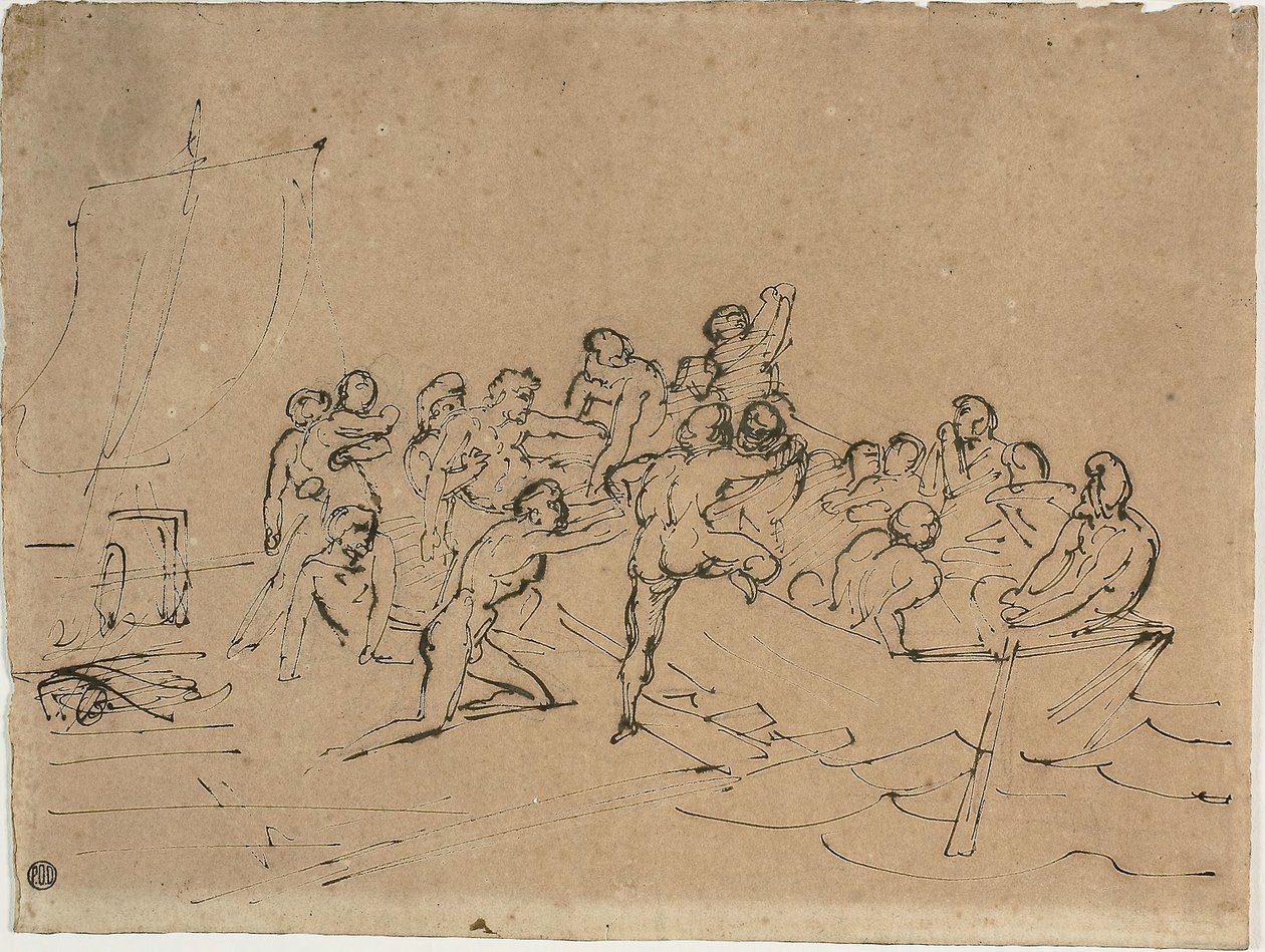 Meduusan lautan eloonjääneiden pelastaminen tekijältä Theodore Gericault