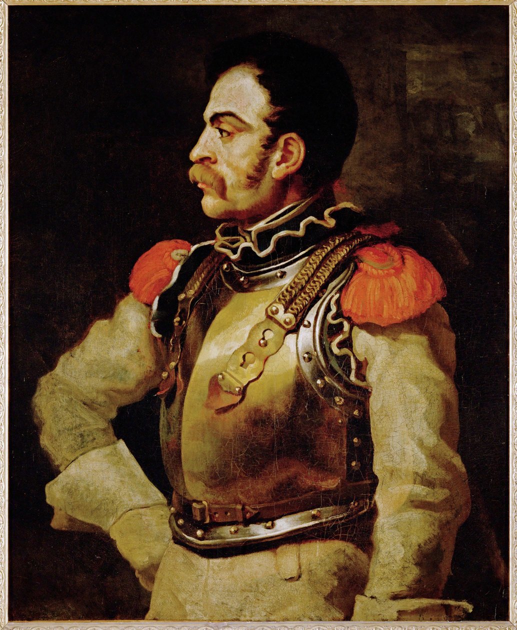 Un carabinier- carabineer, italialainen poliisi ... tekijältä Theodore Gericault