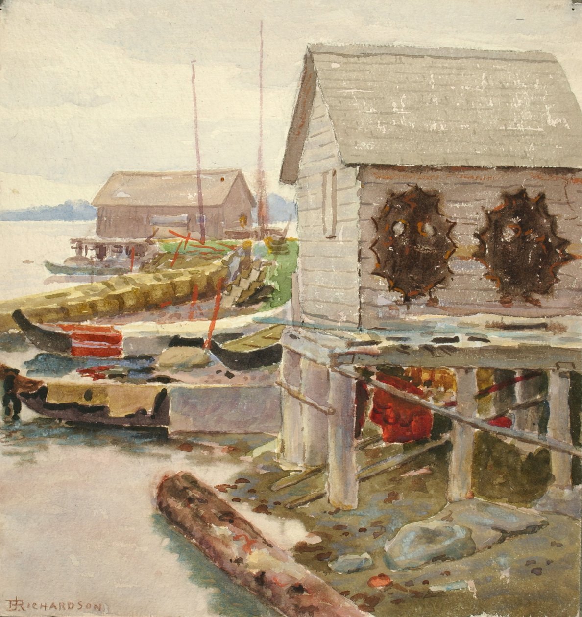 Drying Skins, Sitka, n. 1880-1914. tekijältä Theodore J. Richardson