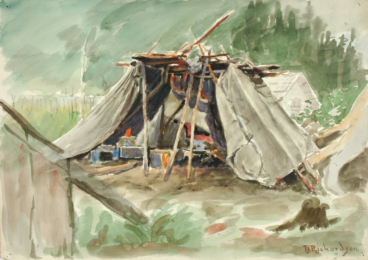 Indian Camp, Alaska, n. 1880-1914. tekijältä Theodore J. Richardson