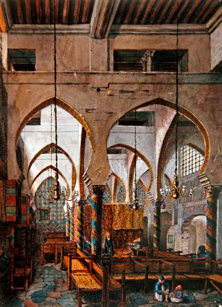 Algerissa sijaitsevan synagogan sisätilat tekijältä Theodore Leblanc