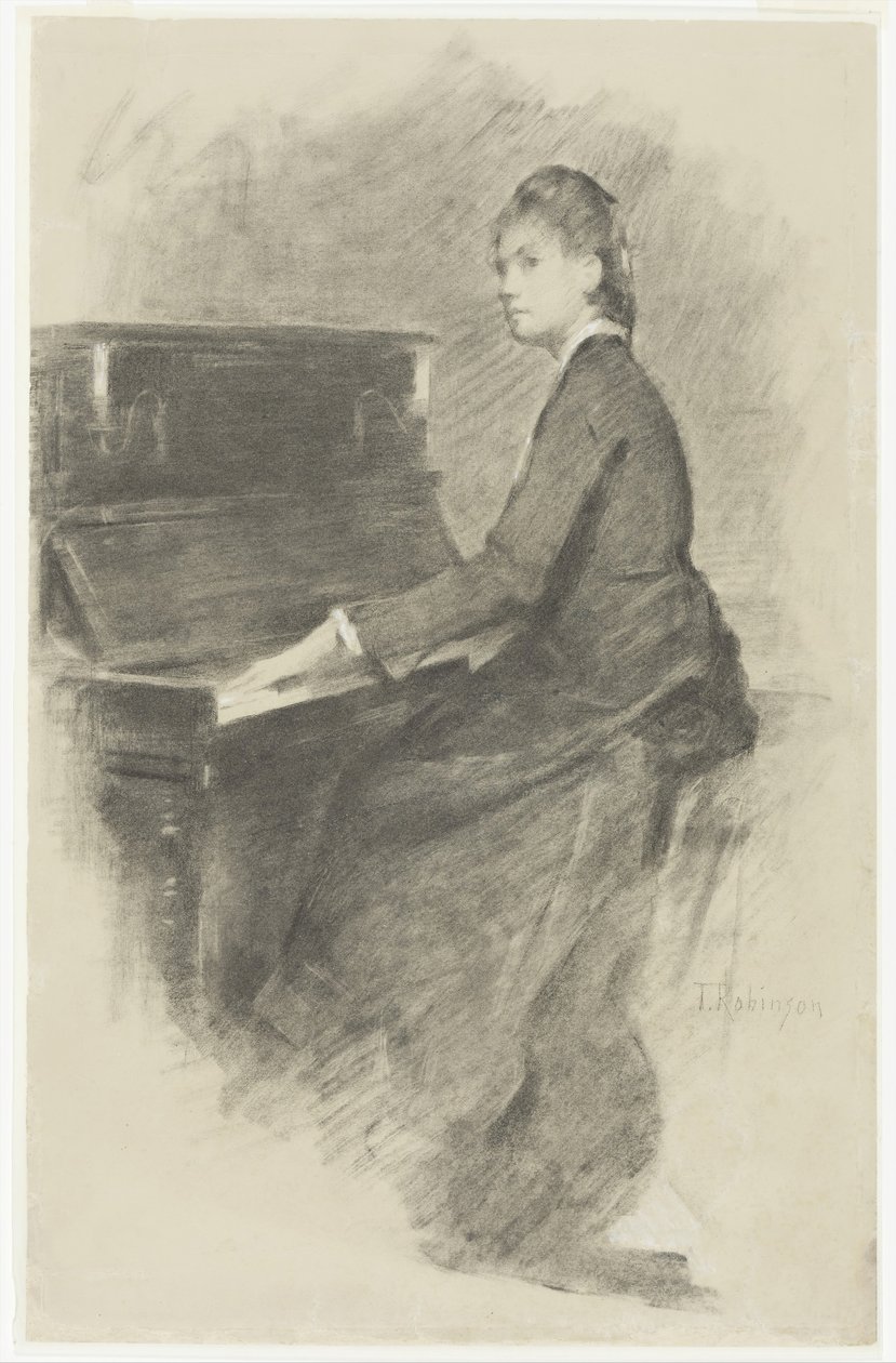 Pianolla n. 1887. tekijältä Theodore Robinson