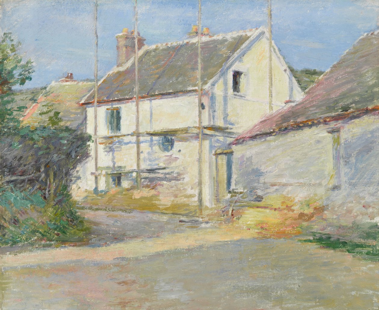 Talo rakennustelineillä, Giverny tekijältä Theodore Robinson