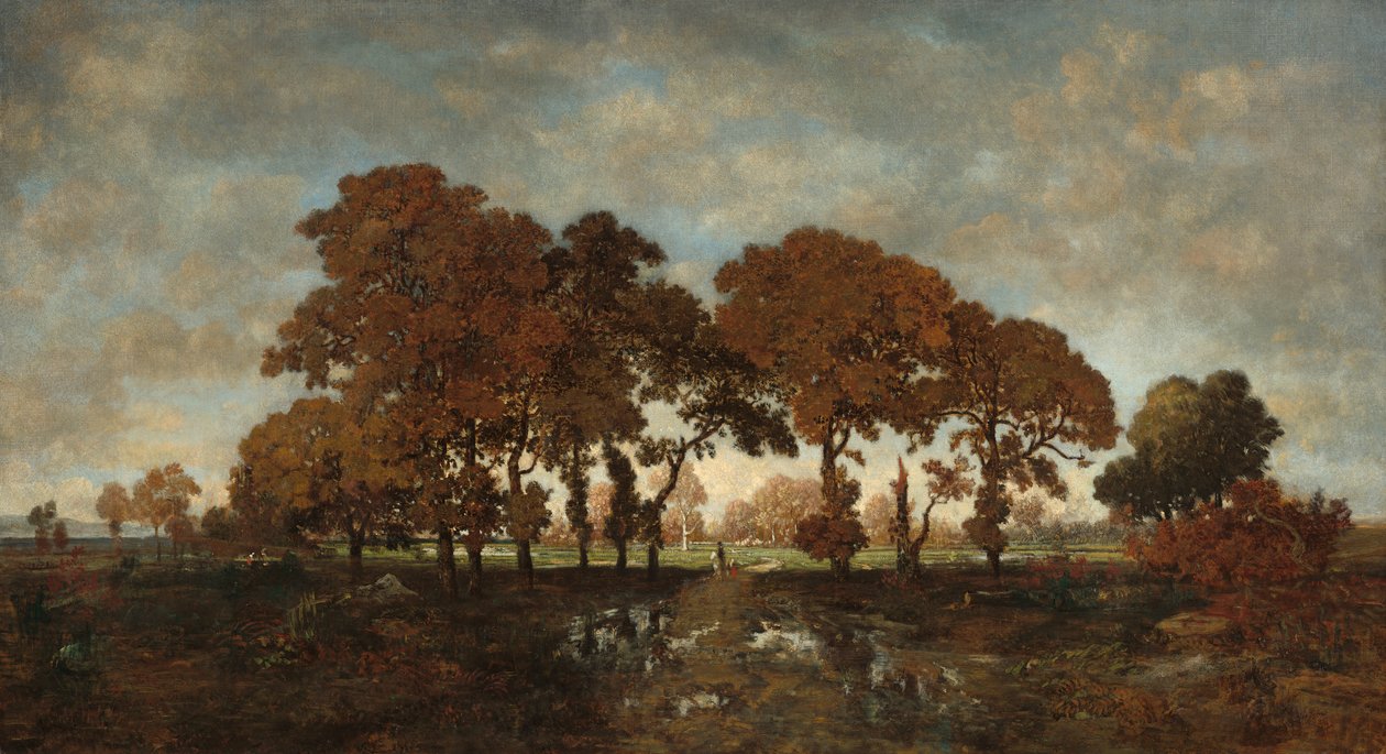 Sateen jälkeen, noin 1850 tekijältä Pierre Etienne Theodore Rousseau