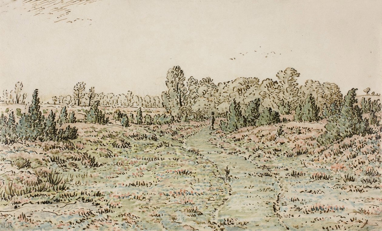 Kävelypolku Barbizonnièresissa, 1864 tekijältä Pierre Etienne Theodore Rousseau