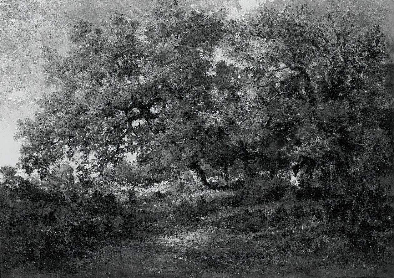 Maisema, c. 1860. tekijältä Theodore Rousseau