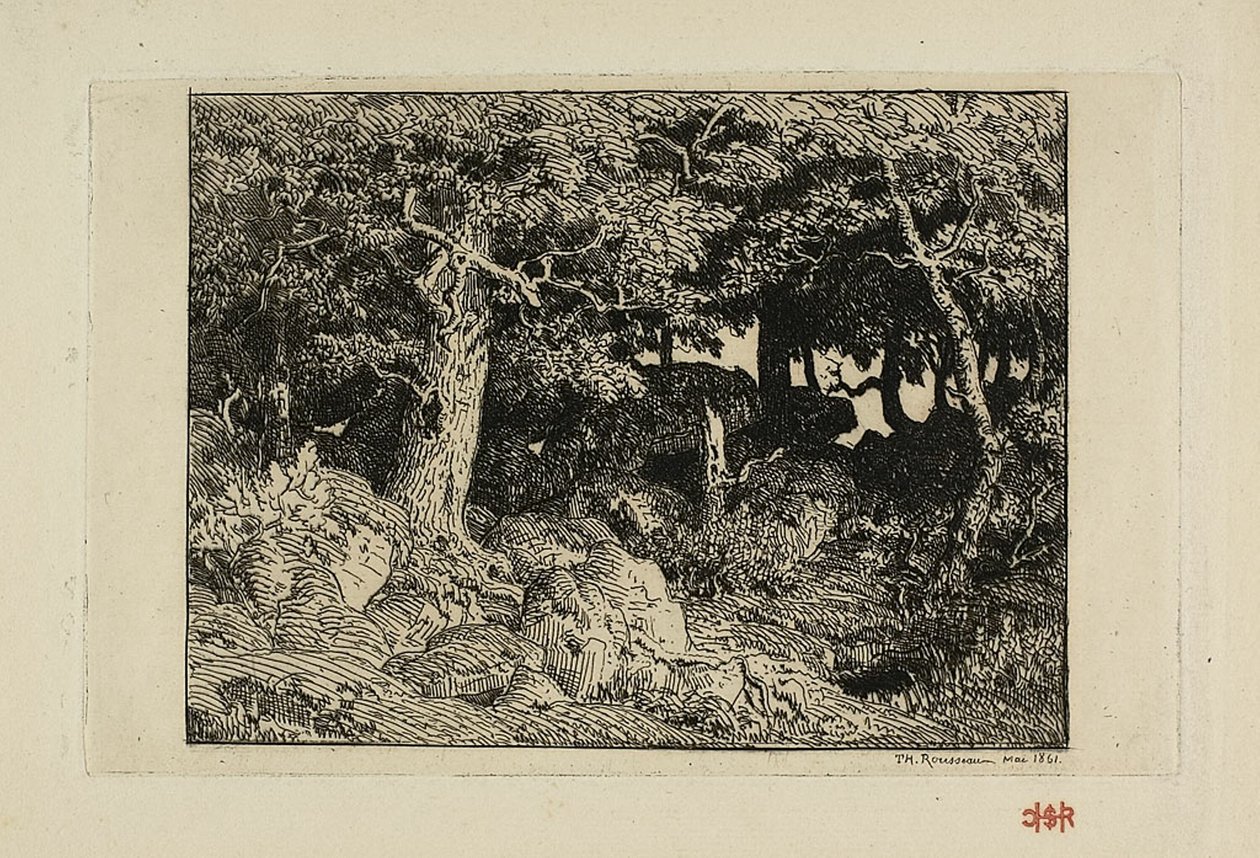 Rock Oaks tekijältä Theodore Rousseau