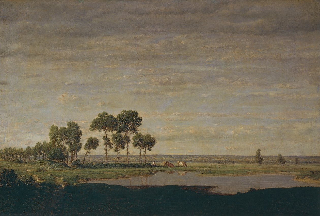 Kevät, lampi tekijältä Theodore Rousseau