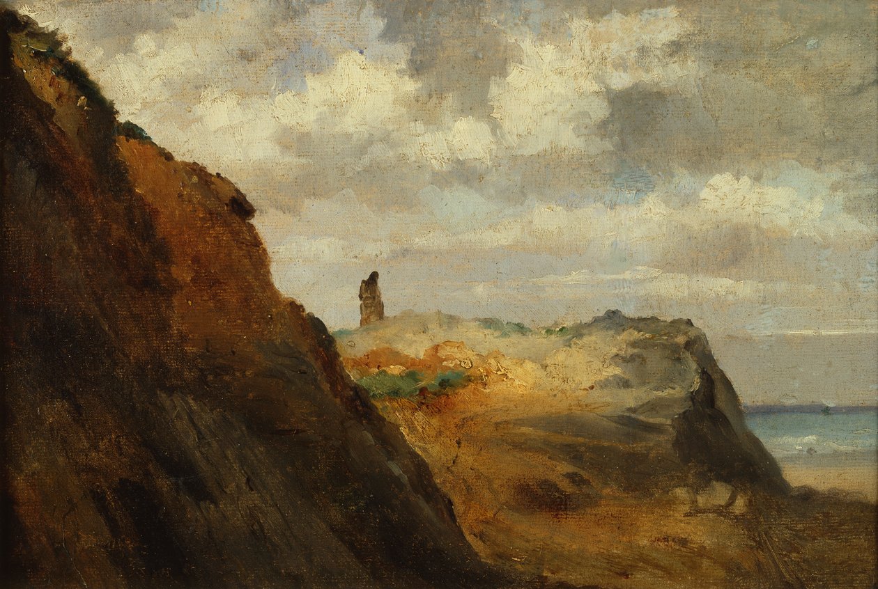 The Coast at Granville (öljy kankaalle) tekijältä Theodore Rousseau