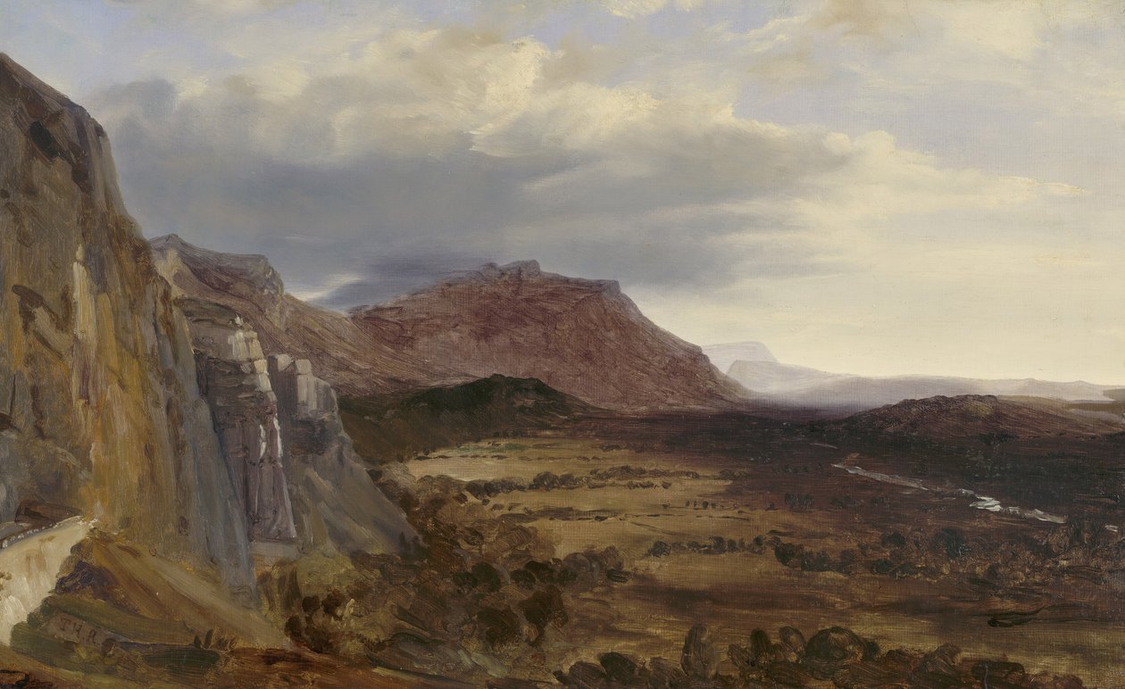 Näkymä Salevestä, lähellä Geneveä, 1834 tekijältä Pierre Etienne Theodore Rousseau