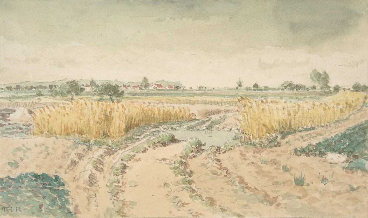 Vehnäpellot, 1865. tekijältä Theodore Rousseau