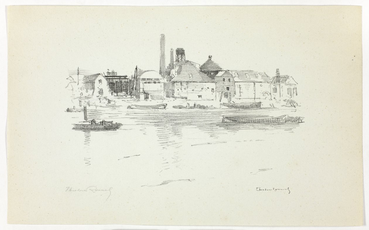 Battersea joelta, laskuvesi tekijältä Theodore Roussel