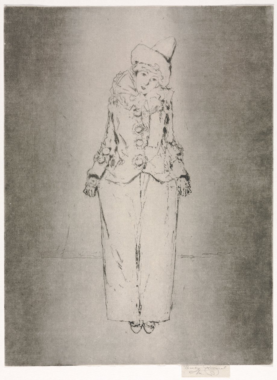 Pierrot en Pied, Lady A. C.:n muotokuva. tekijältä Theodore Roussel