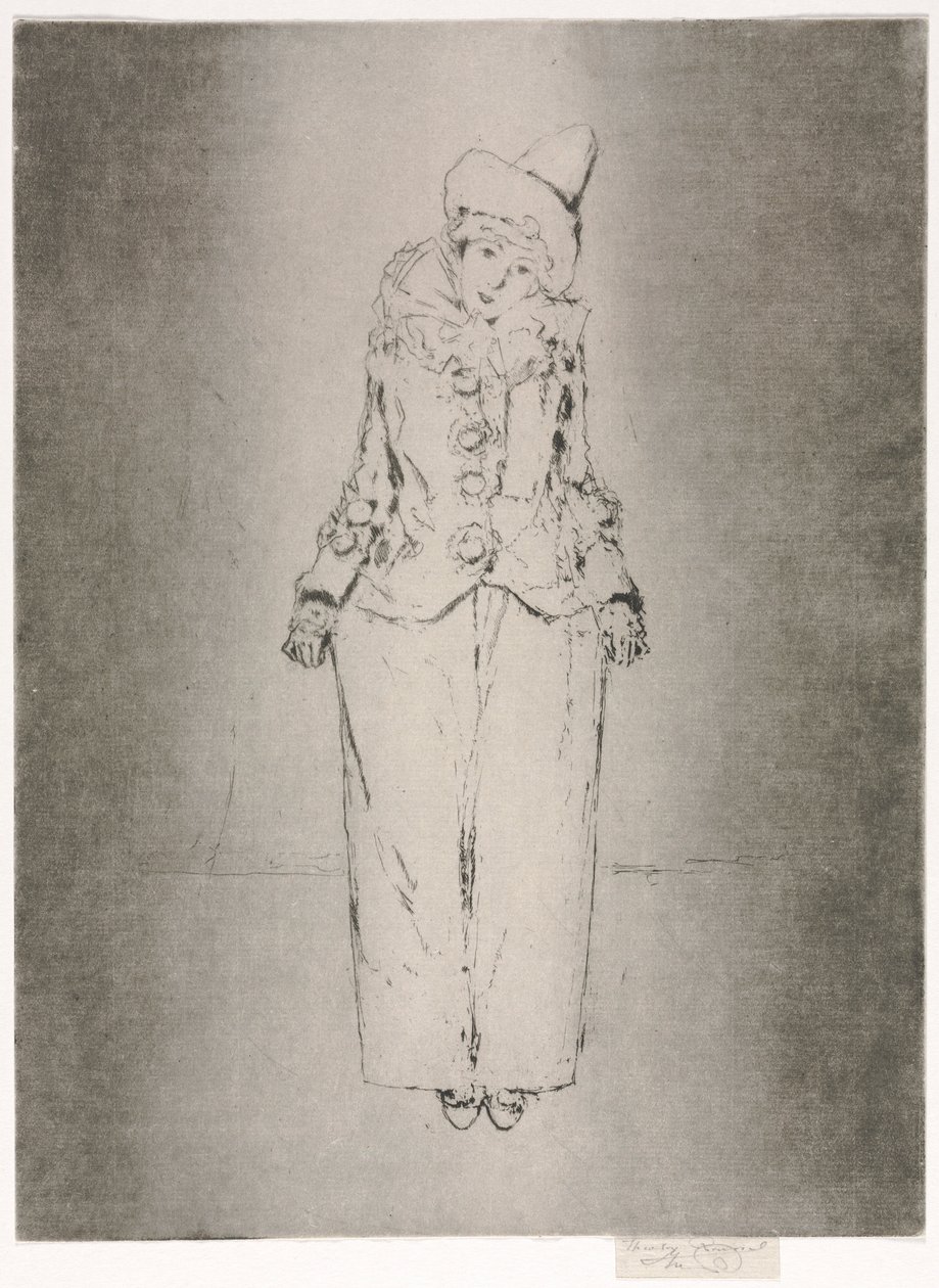 Pierrot en Pied, Lady A. C.:n muotokuva, 1888. tekijältä Theodore Roussel