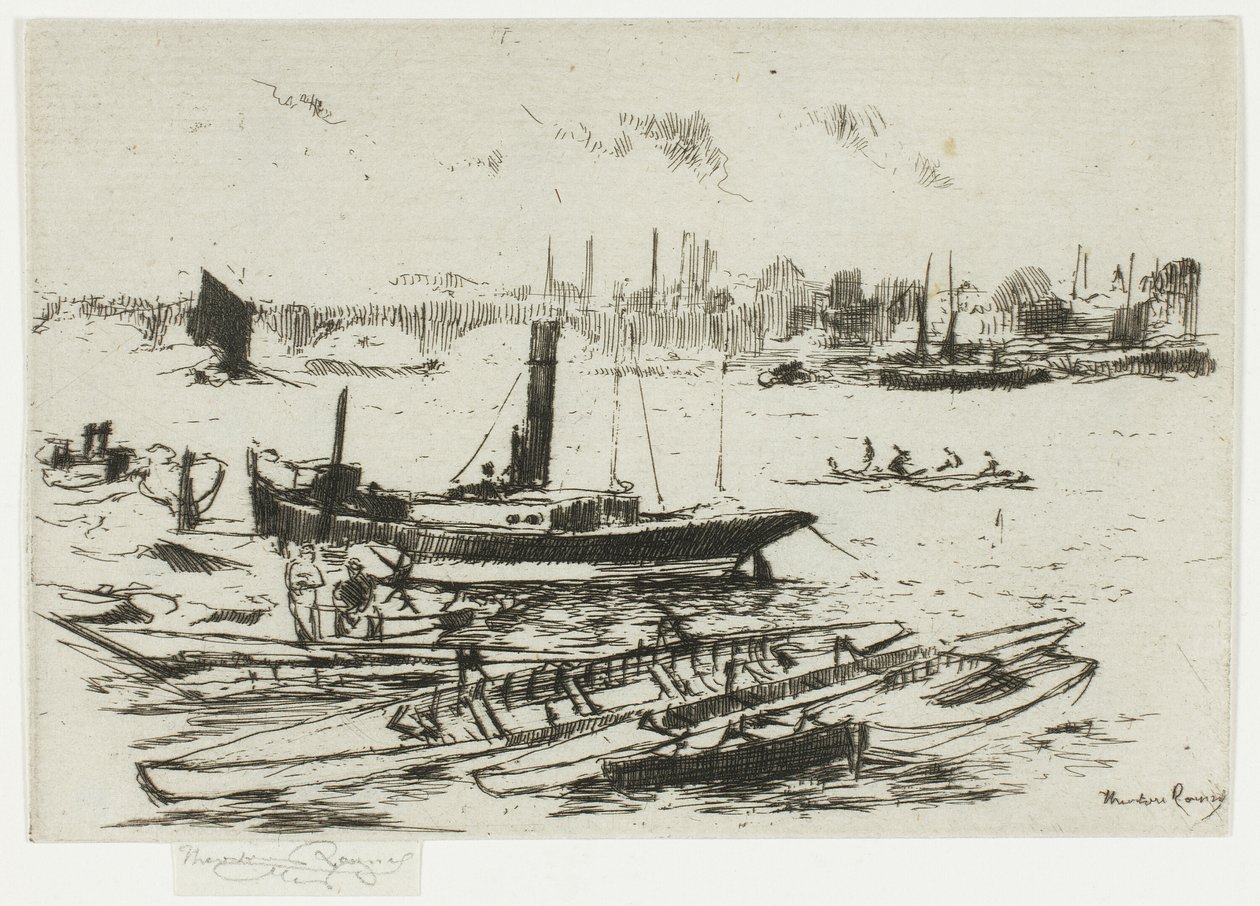 Steam Launch, Chelsea Embankment tekijältä Theodore Roussel