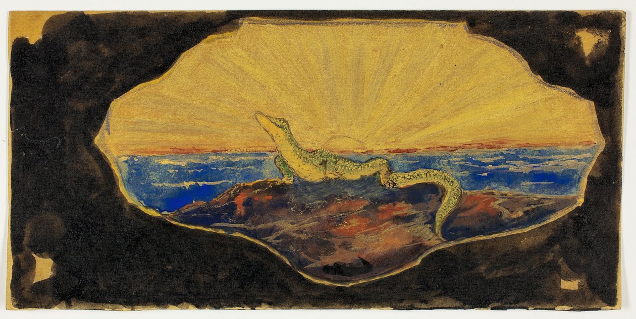 Nimetön piirros Frame Cartouchelle (Salamander) tekijältä Theodore Roussel