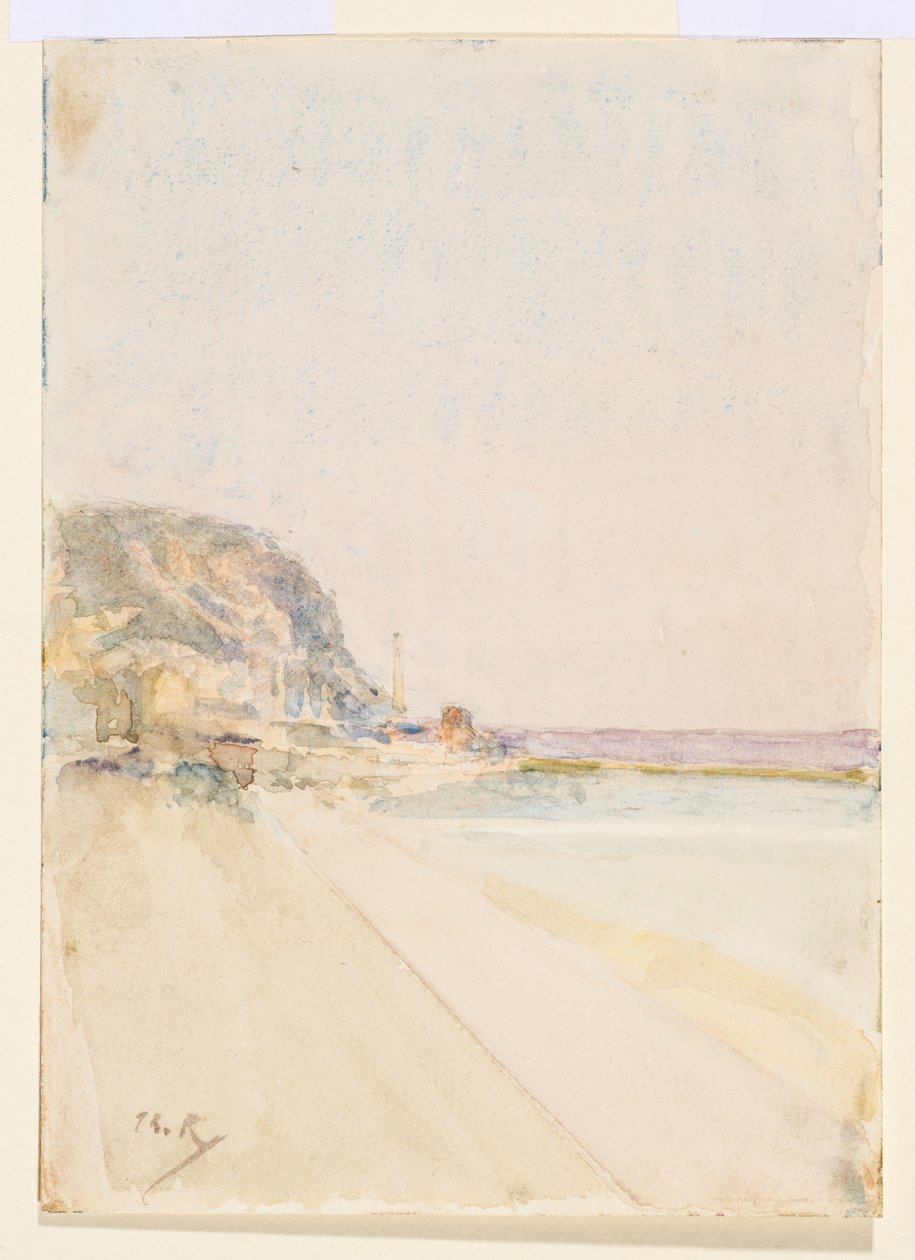 Näkymä East Cliffille, Hastings, ennen vuotta 1900 tekijältä Theodore Roussel