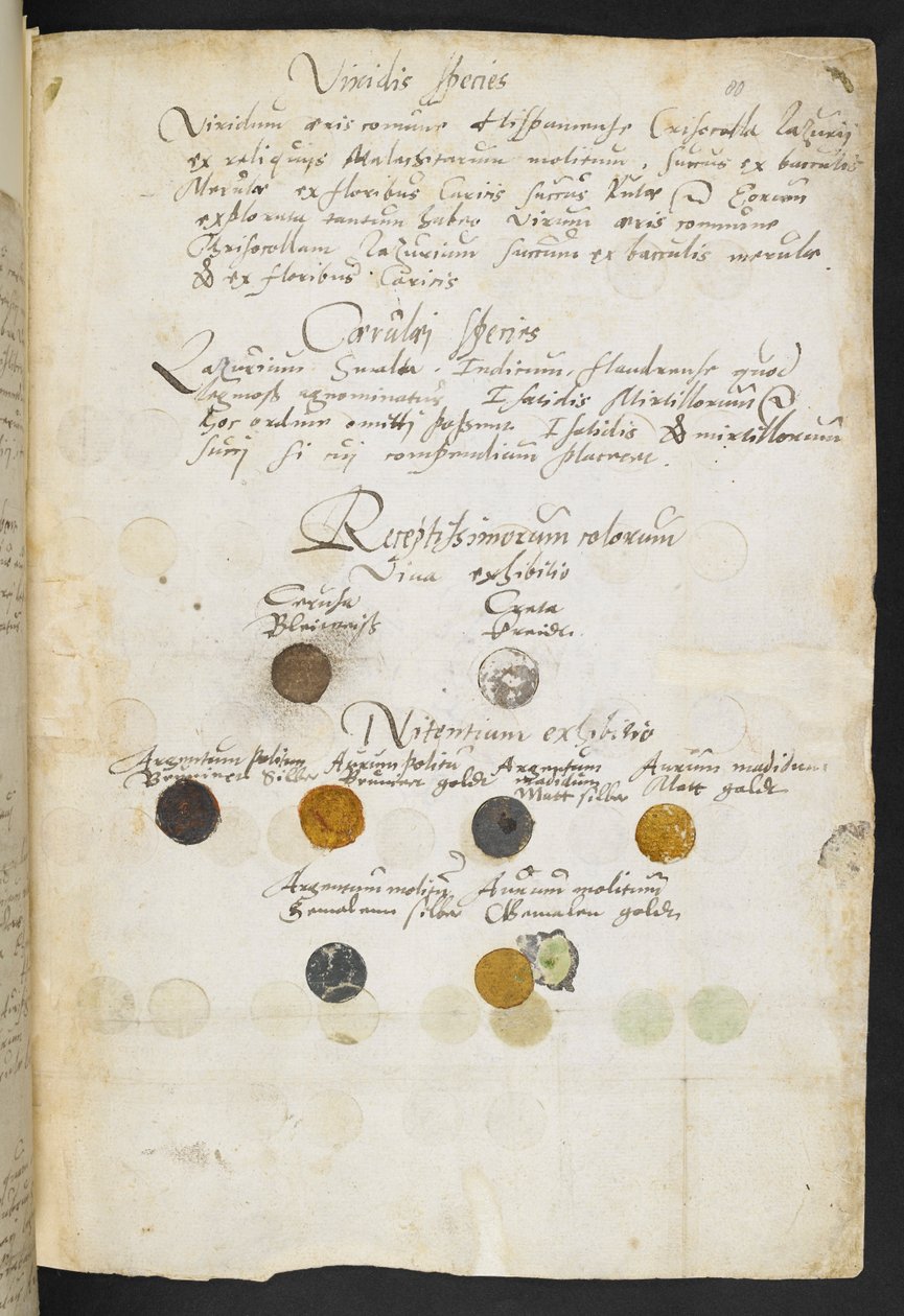 Sivu Mayernen käsikirjoituksesta (MS 2052 f.80r). tekijältä Theodore Turquet de Mayerne