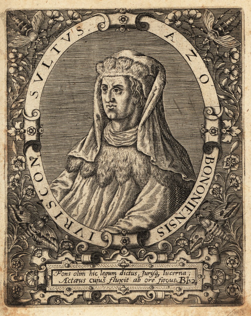 Azo of Bologna, fl. 1150–1230, italialainen juristi. tekijältä Theodore de Bry