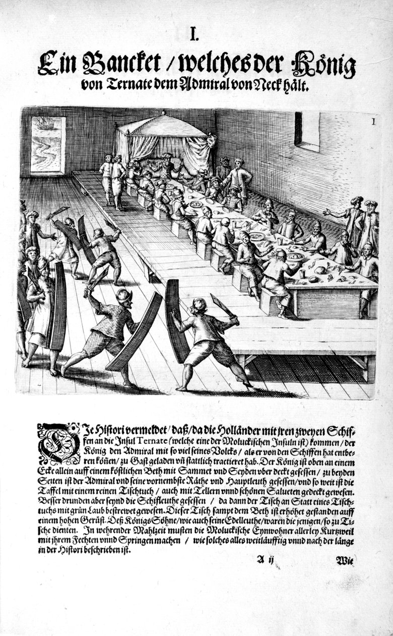 Juhla kuninkaan kanssa, 1606 tekijältä Theodore de Bry