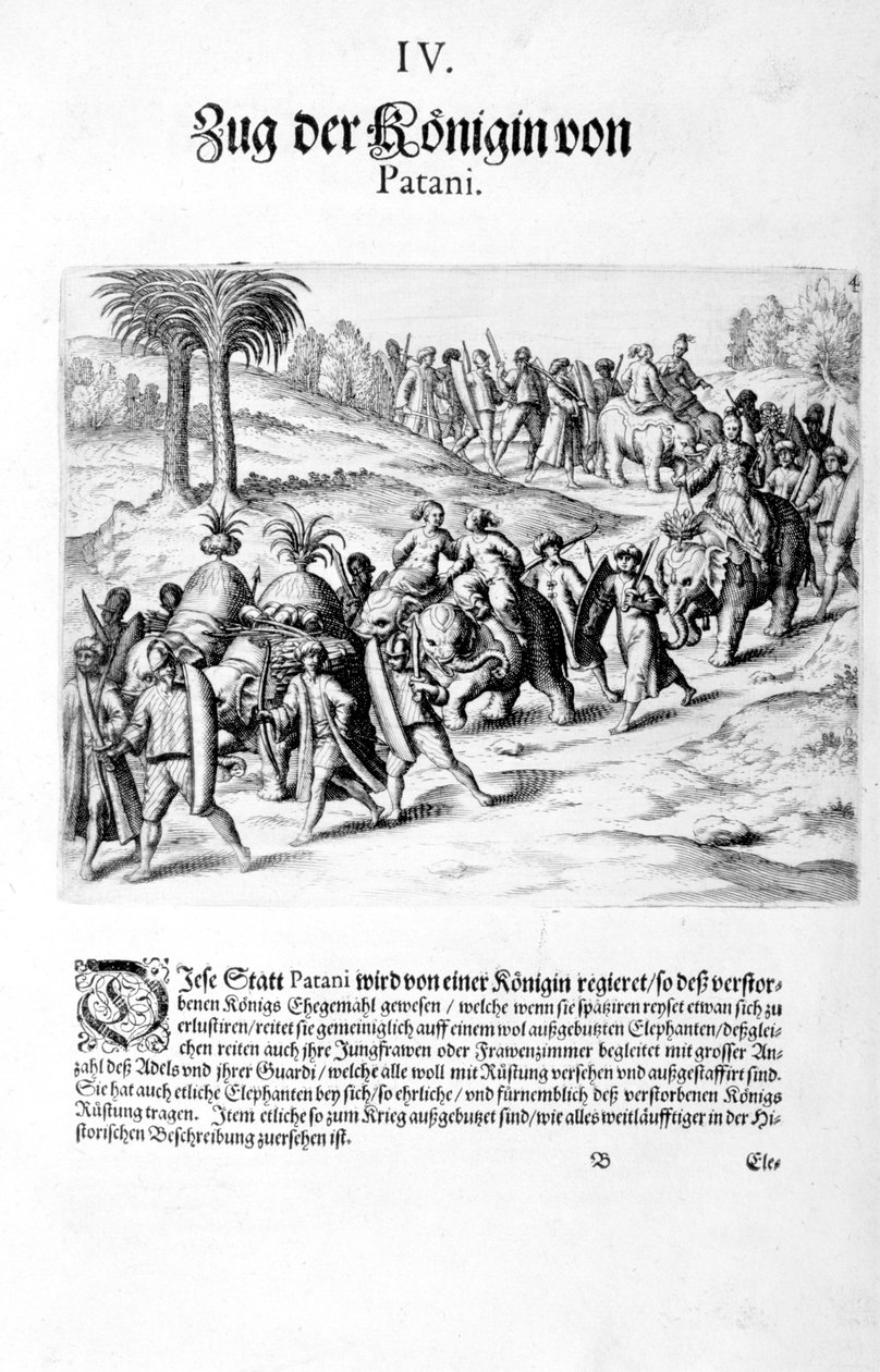 Kuningattaren saattue. 1606 tekijältä Theodore de Bry
