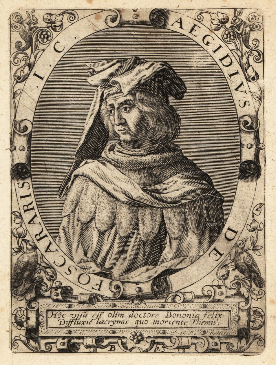 Egidio Foscherari, d.1289, italialainen juristi. tekijältä Theodore de Bry
