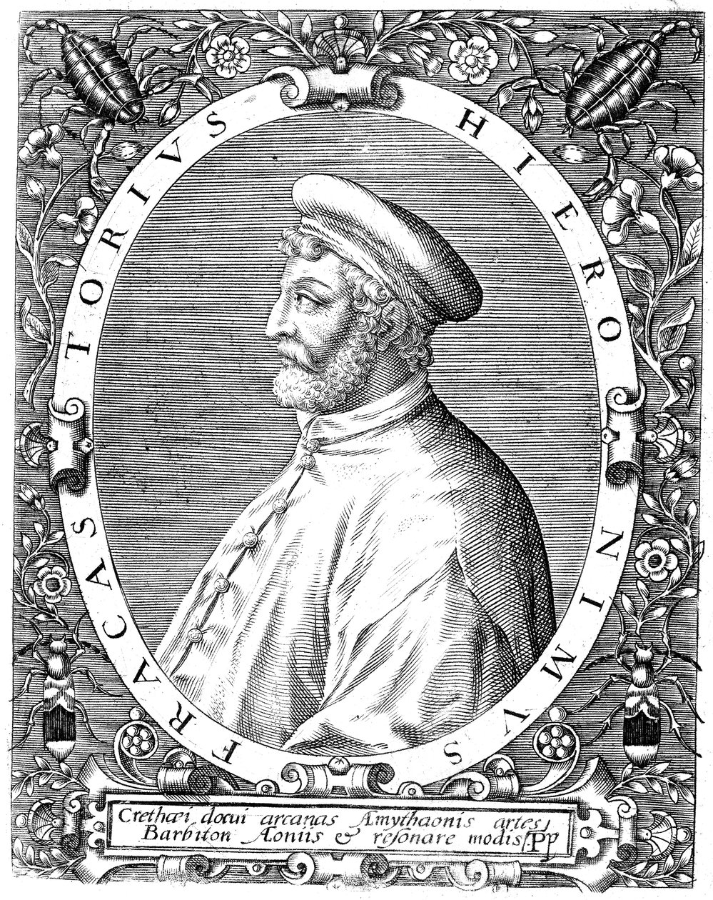 Girolamo Frascatoro, italialainen lääkäri, runoilija ja tähtitieteilijä, 1500-luvun loppu tekijältä Theodore de Bry